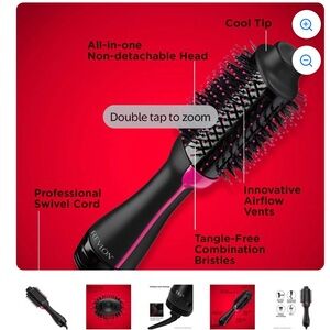 Revlon Black and Pink Hair Styling Brush
